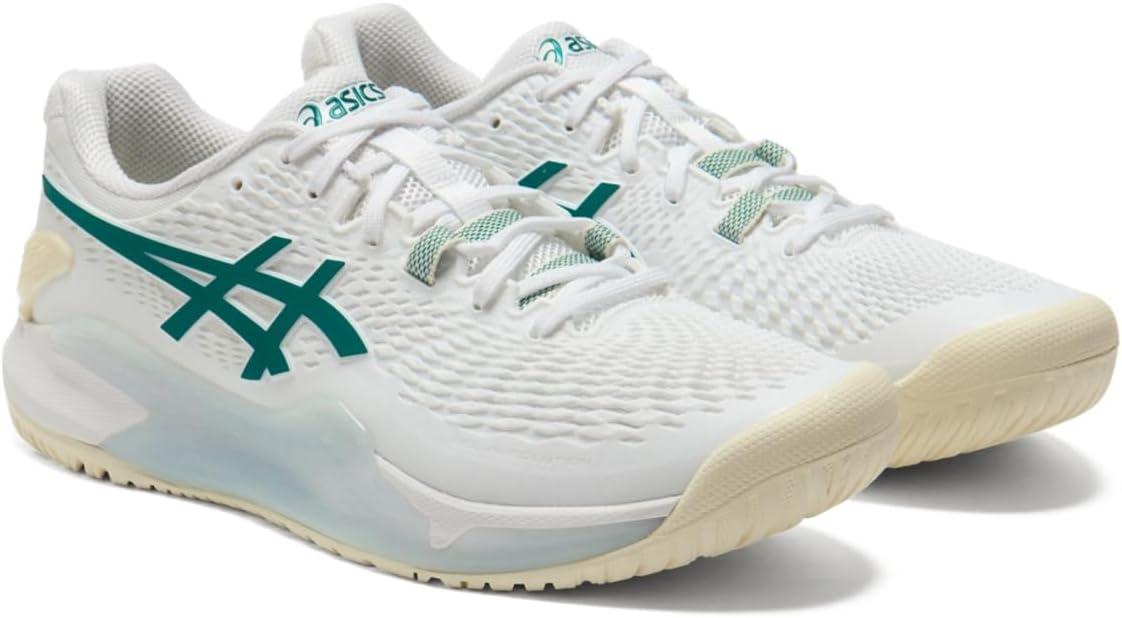 image:imageAsics Mens GelResolution 9 Tennis ShoesWhitePitch Green