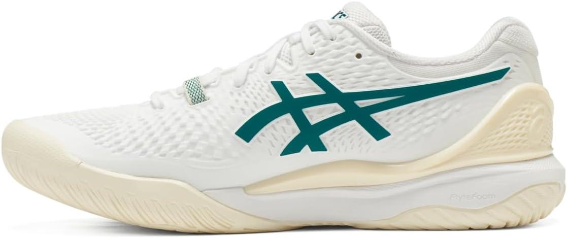 image:imageAsics Mens GelResolution 9 Tennis ShoesWhitePitch Green