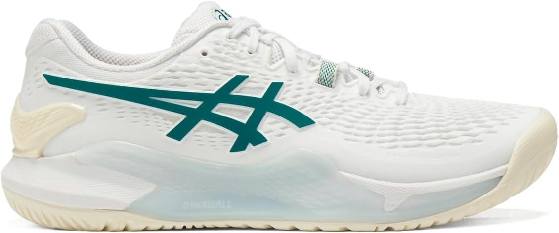 image:imageAsics Mens GelResolution 9 Tennis ShoesWhitePitch Green