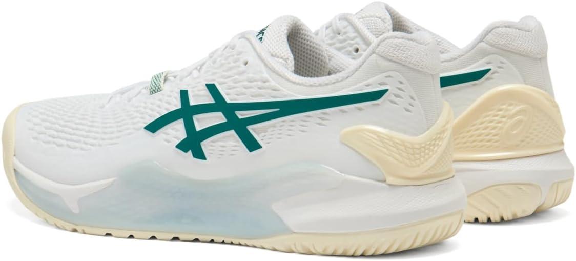 image:imageAsics Mens GelResolution 9 Tennis ShoesWhitePitch Green