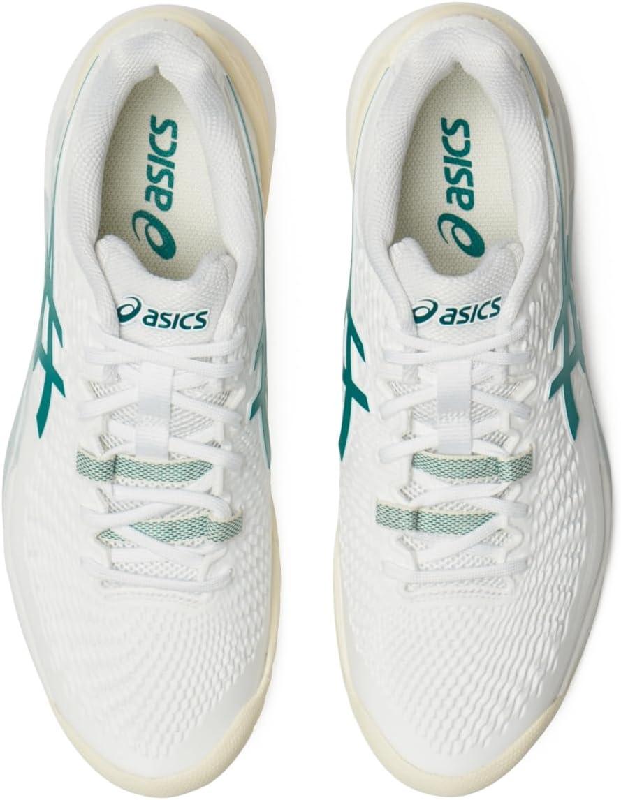 image:imageAsics Mens GelResolution 9 Tennis ShoesWhitePitch Green