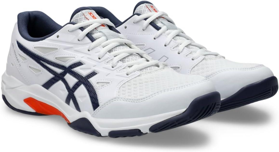 image:imageAsics Mens GelRocket 11 Volleyball ShoesWhiteIndigo Fog