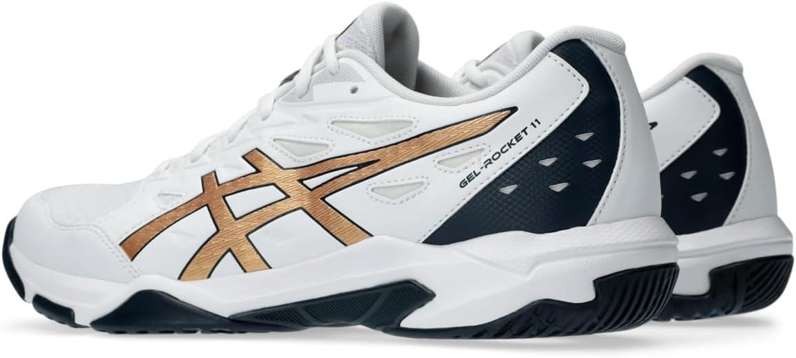 image:imageAsics Mens GelRocket 11 Volleyball ShoesWhitePure Gold
