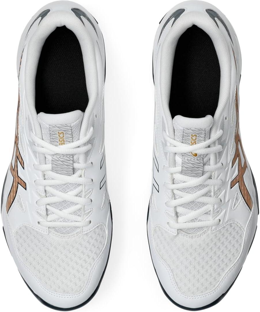 image:imageAsics Mens GelRocket 11 Volleyball ShoesWhitePure Gold