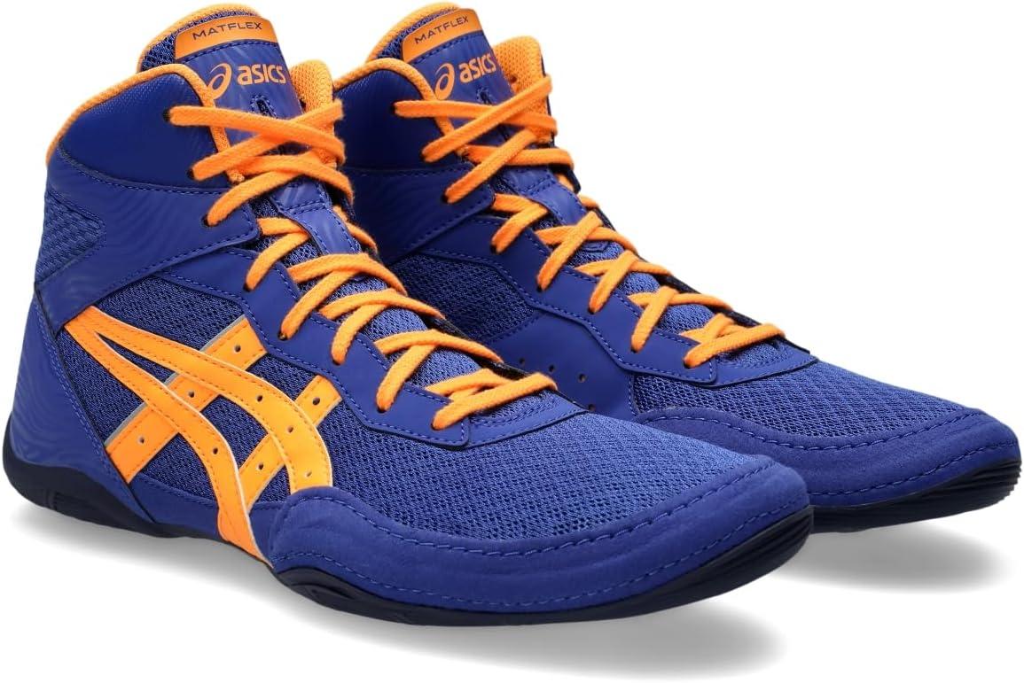 image:imageAsics Mens Matflex 7 Wrestling ShoesDark CobaltOrange Pop