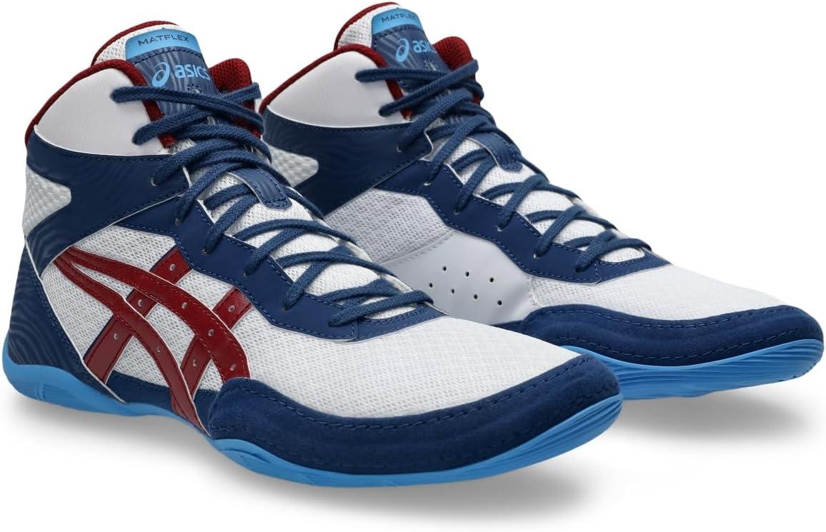 image:imageAsics Mens Matflex 7 Wrestling ShoesWhiteBeet Red