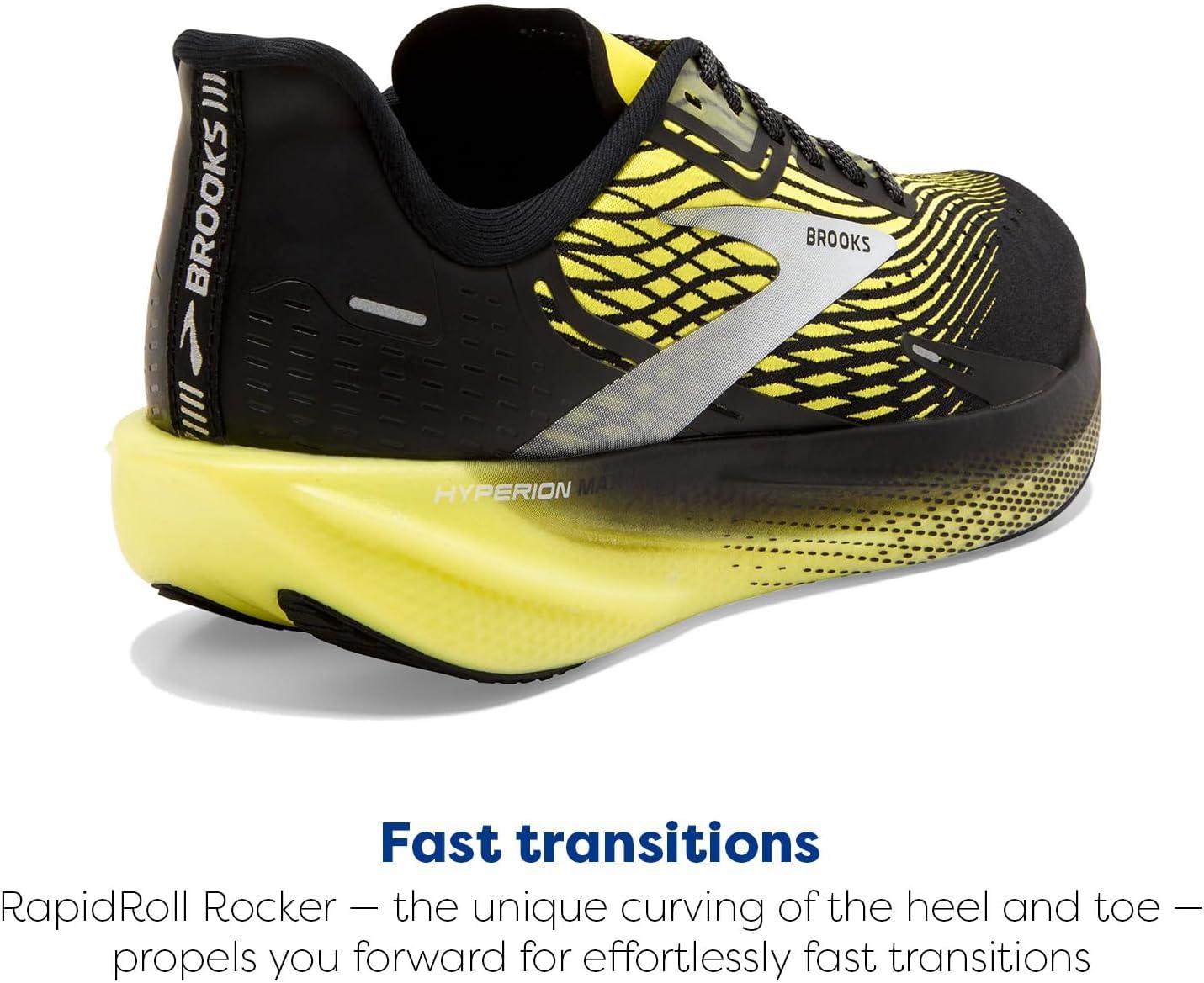 image:imageBrooks Mens Hyperion Max Neutral Running ShoeBlackBlazing YellowWhite
