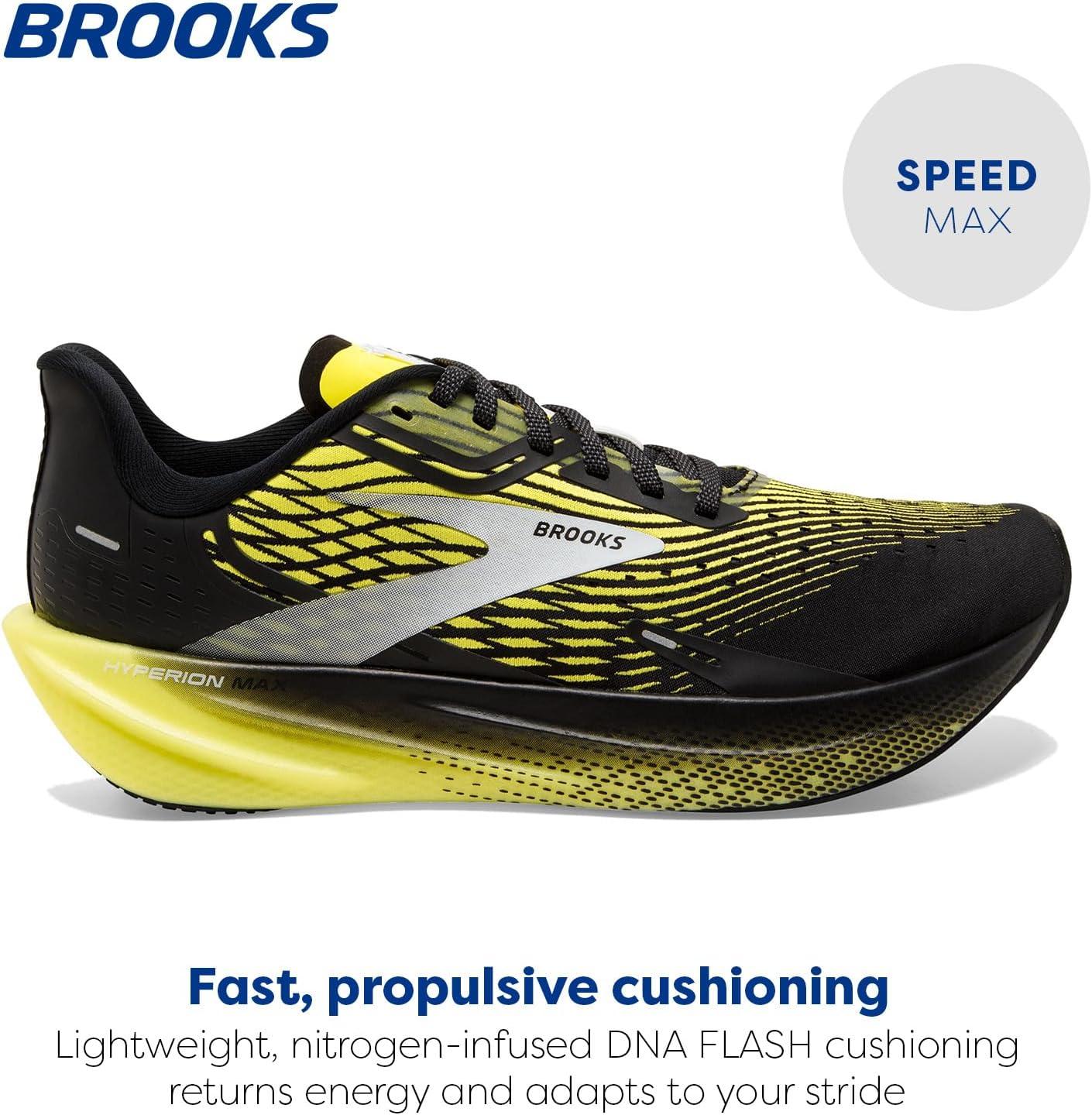 image:imageBrooks Mens Hyperion Max Neutral Running ShoeBlackBlazing YellowWhite