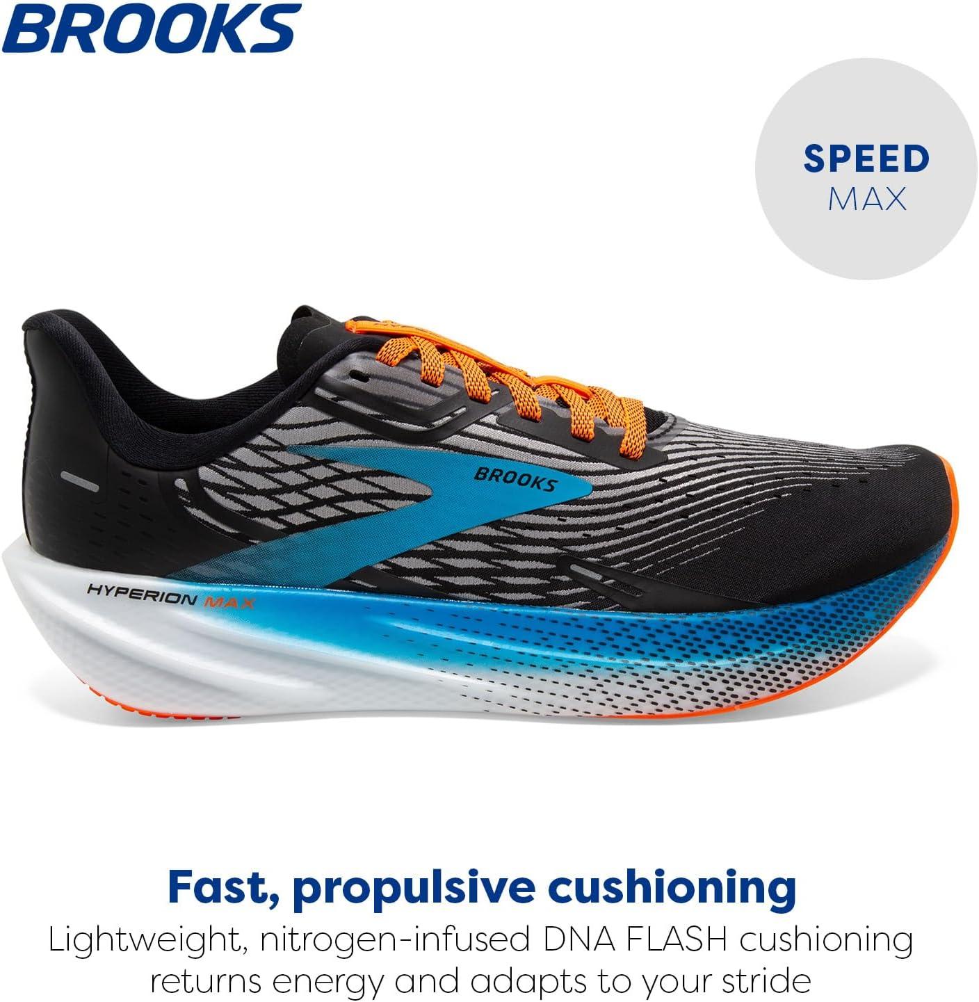 image:imageBrooks Mens Hyperion Max Neutral Running ShoeBlackGreyOrange Clown Fish