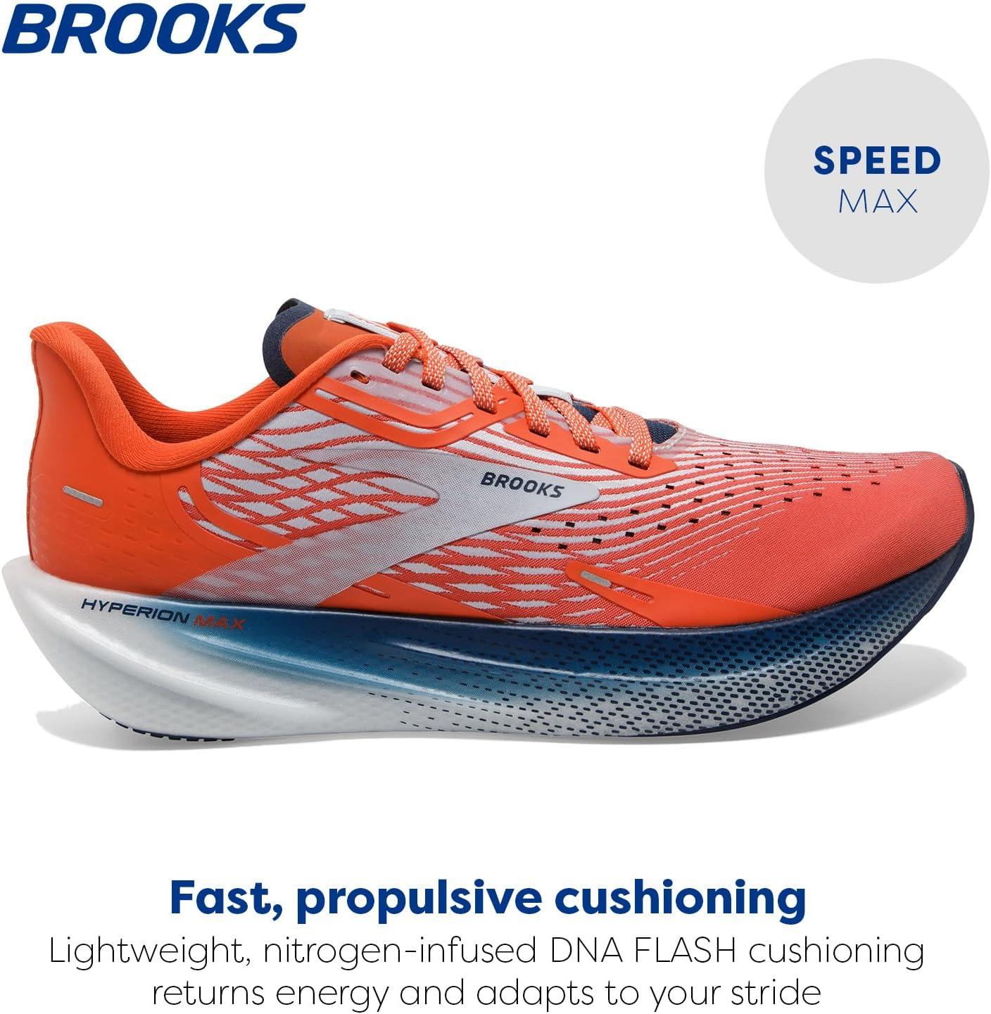 image:imageBrooks Mens Hyperion Max Neutral Running ShoeCherry TomatoArctic IceTitan