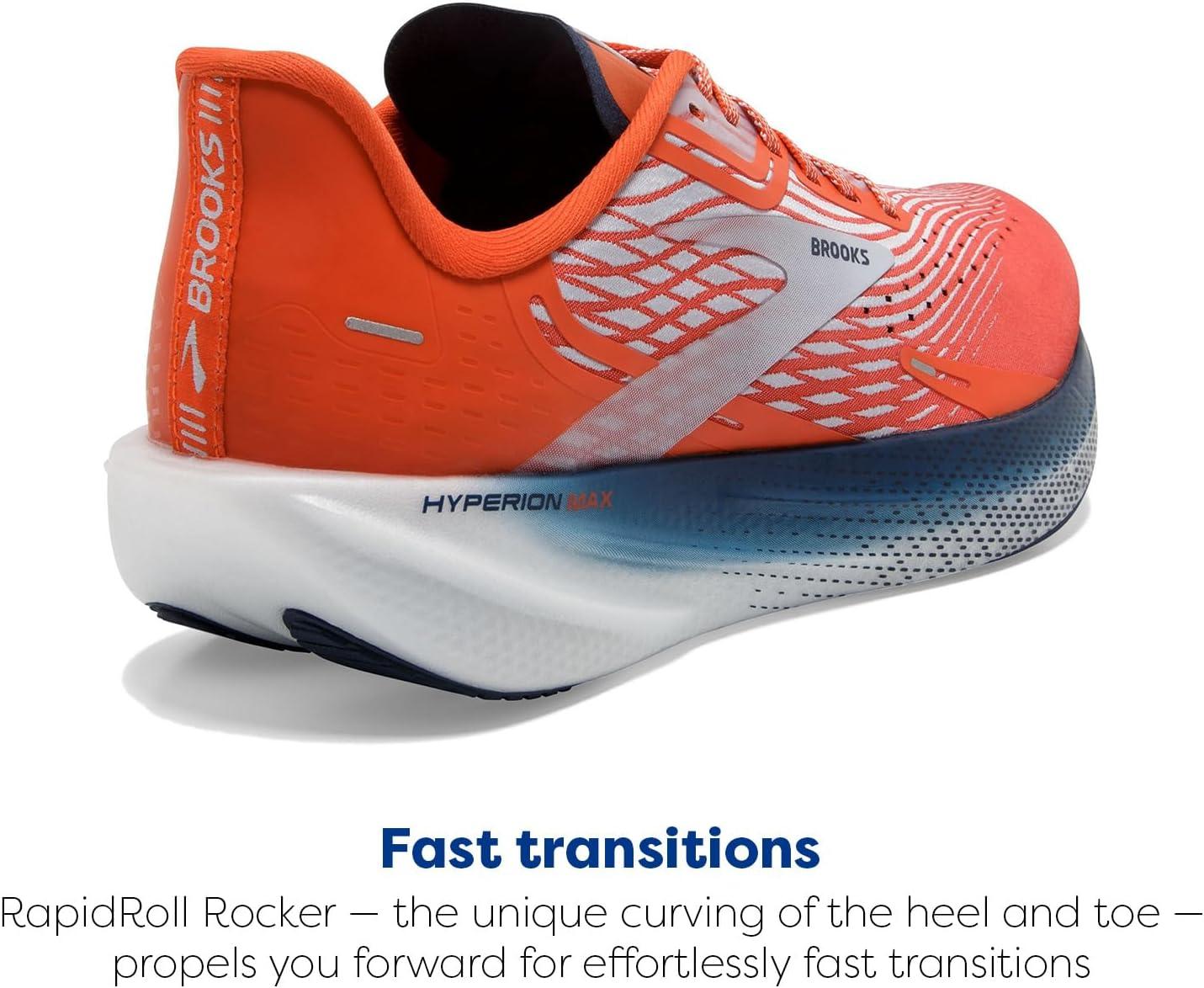 image:imageBrooks Mens Hyperion Max Neutral Running ShoeCherry TomatoArctic IceTitan