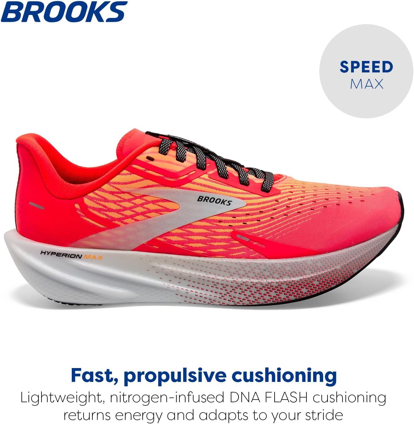 image:imageBrooks Mens Hyperion Max Neutral Running ShoeFiery CoralOrange PopBlue