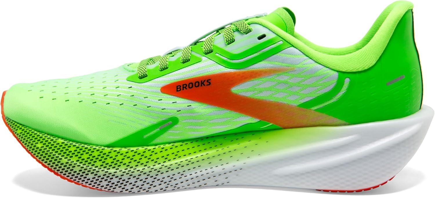 image:imageBrooks Mens Hyperion Max Neutral Running ShoeGreen GeckoRed OrangeWhite