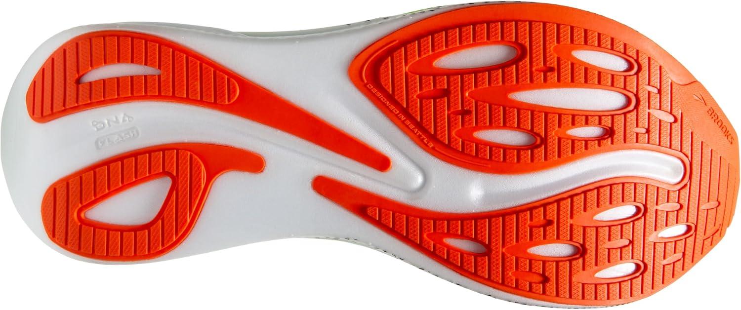 image:imageBrooks Mens Hyperion Max Neutral Running ShoeGreen GeckoRed OrangeWhite