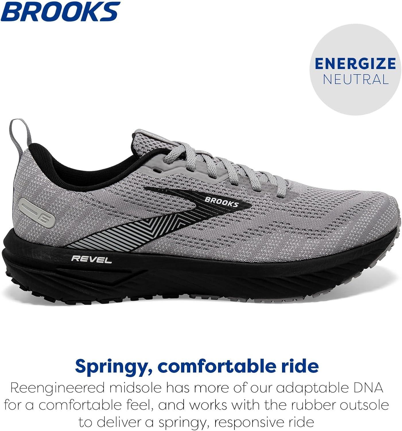 image:imageBrooks Mens Revel 6 Neutral Running ShoeAlloyPrimer GreyOyster