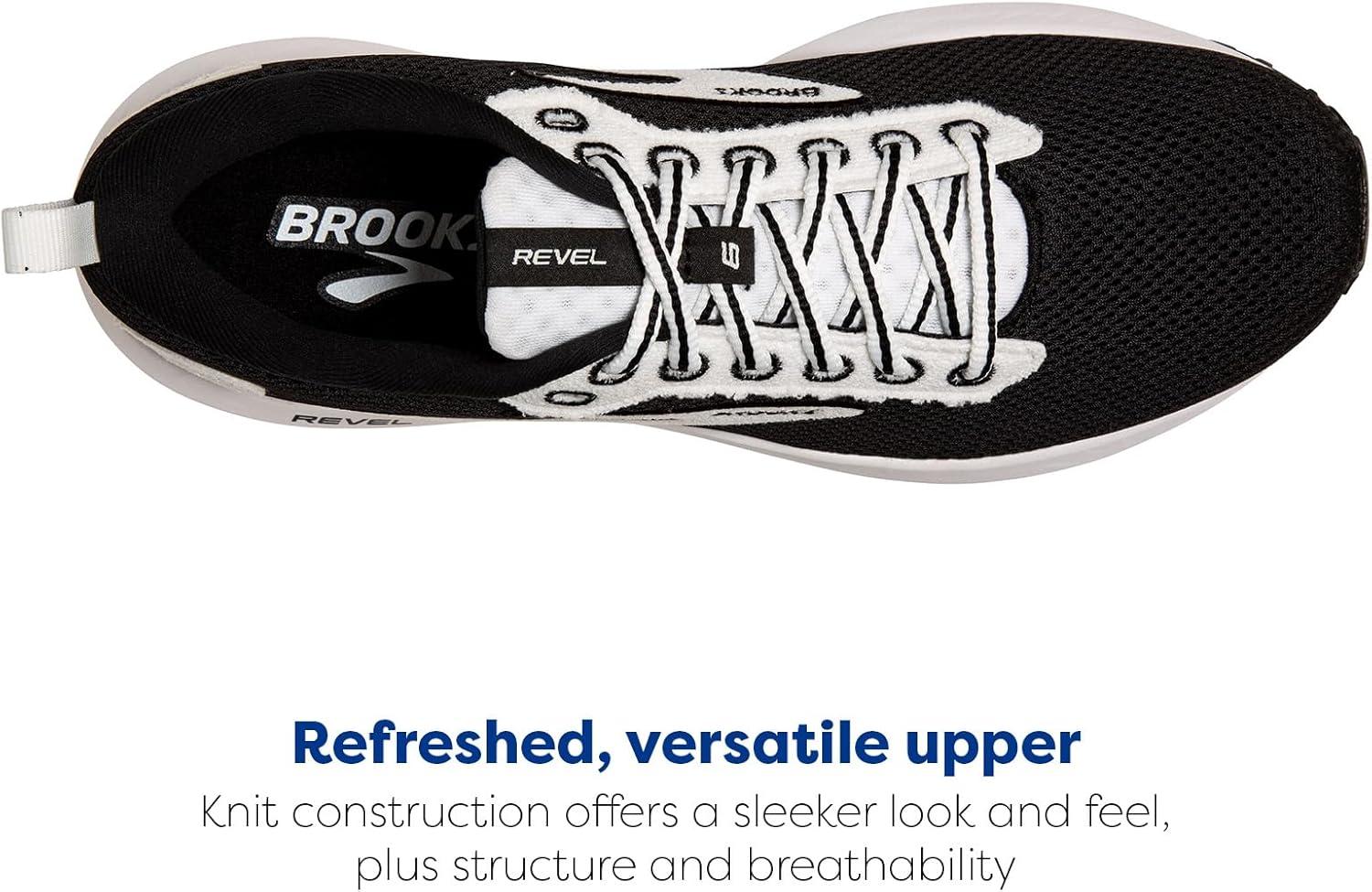 image:imageBrooks Mens Revel 6 Neutral Running ShoeBlackWhite