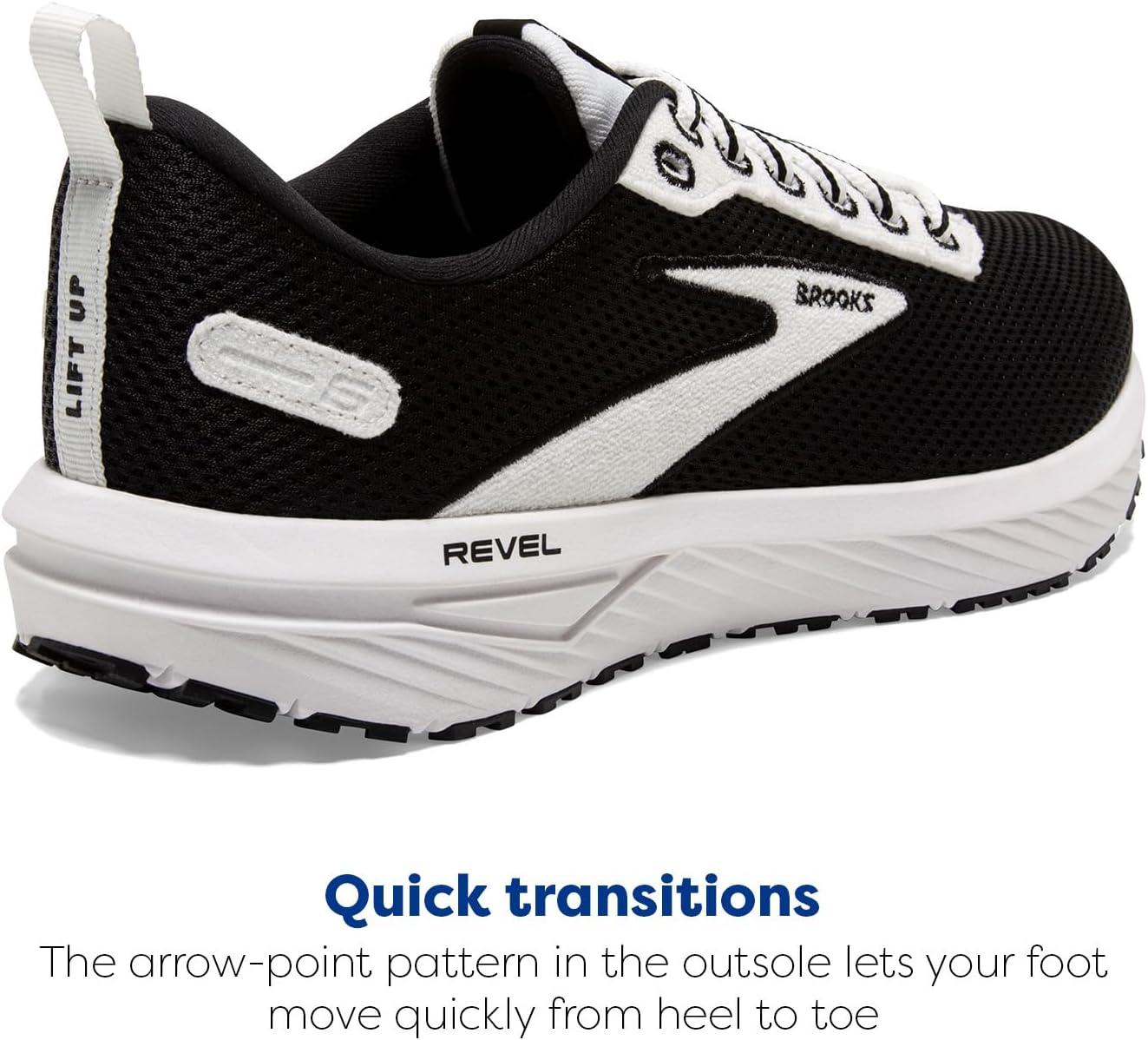 image:imageBrooks Mens Revel 6 Neutral Running ShoeBlackWhite