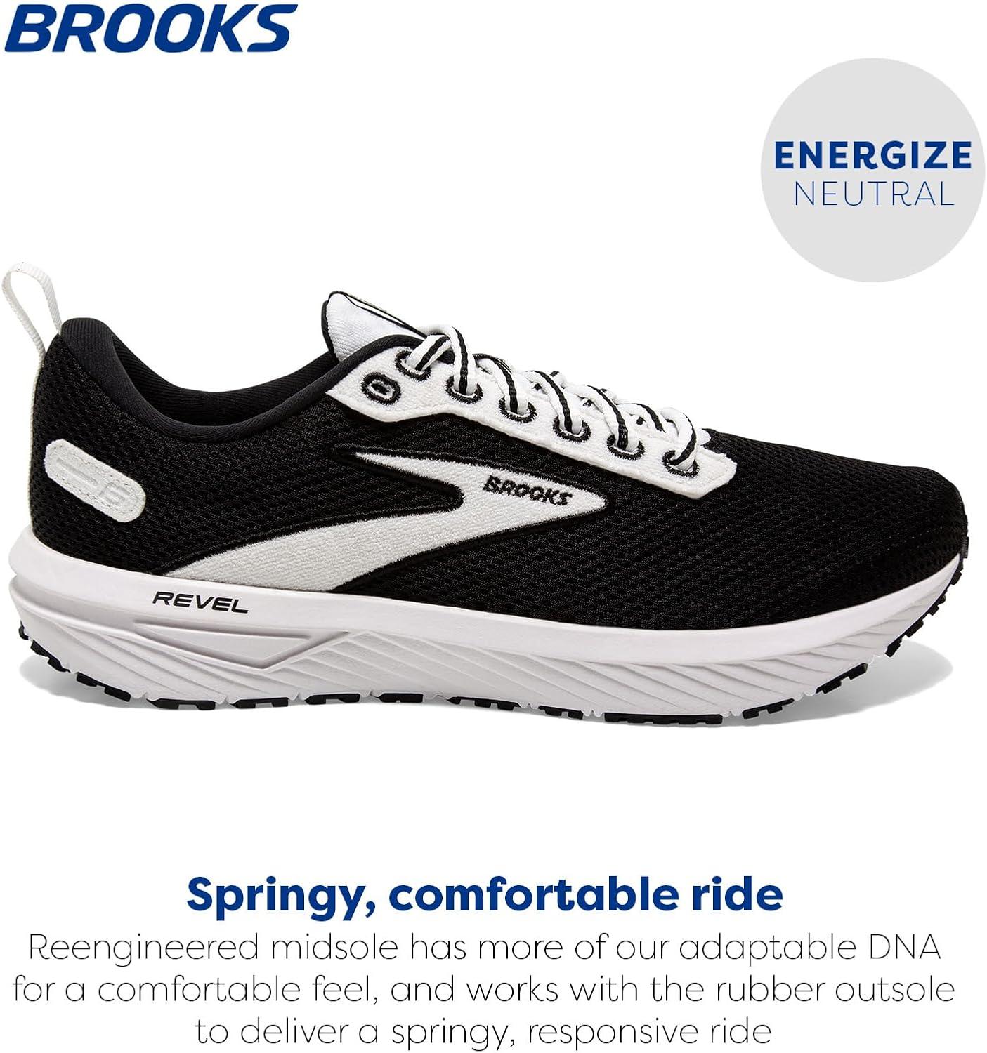 image:imageBrooks Mens Revel 6 Neutral Running ShoeBlackWhite