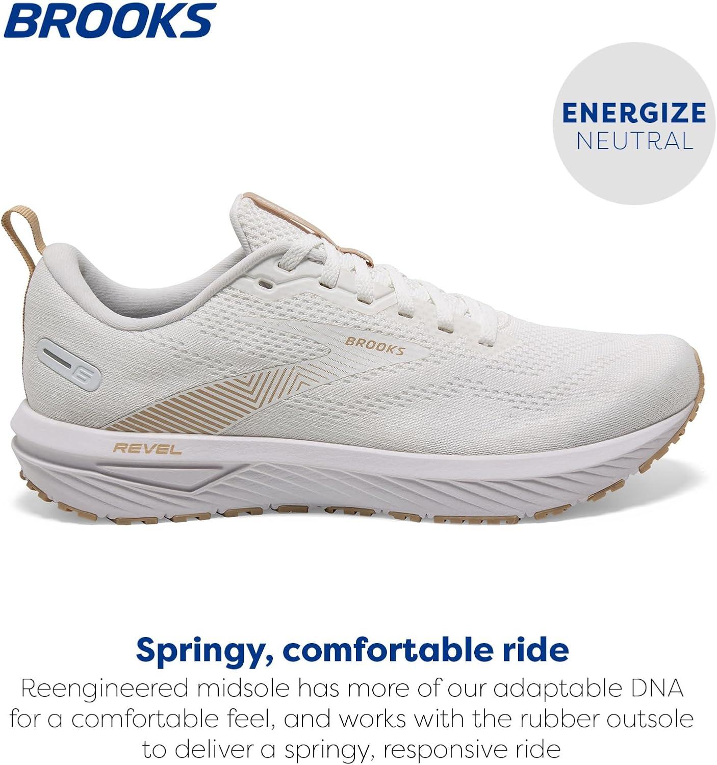 image:imageBrooks Mens Revel 6 Neutral Running ShoeWhiteKhaki