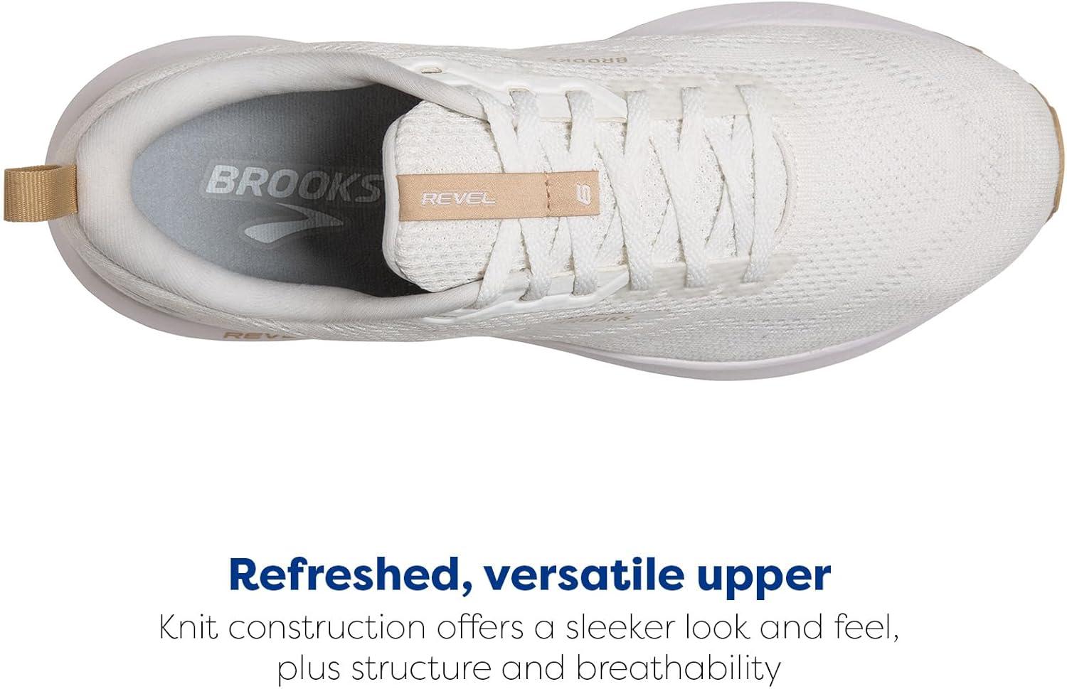 image:imageBrooks Mens Revel 6 Neutral Running ShoeWhiteKhaki