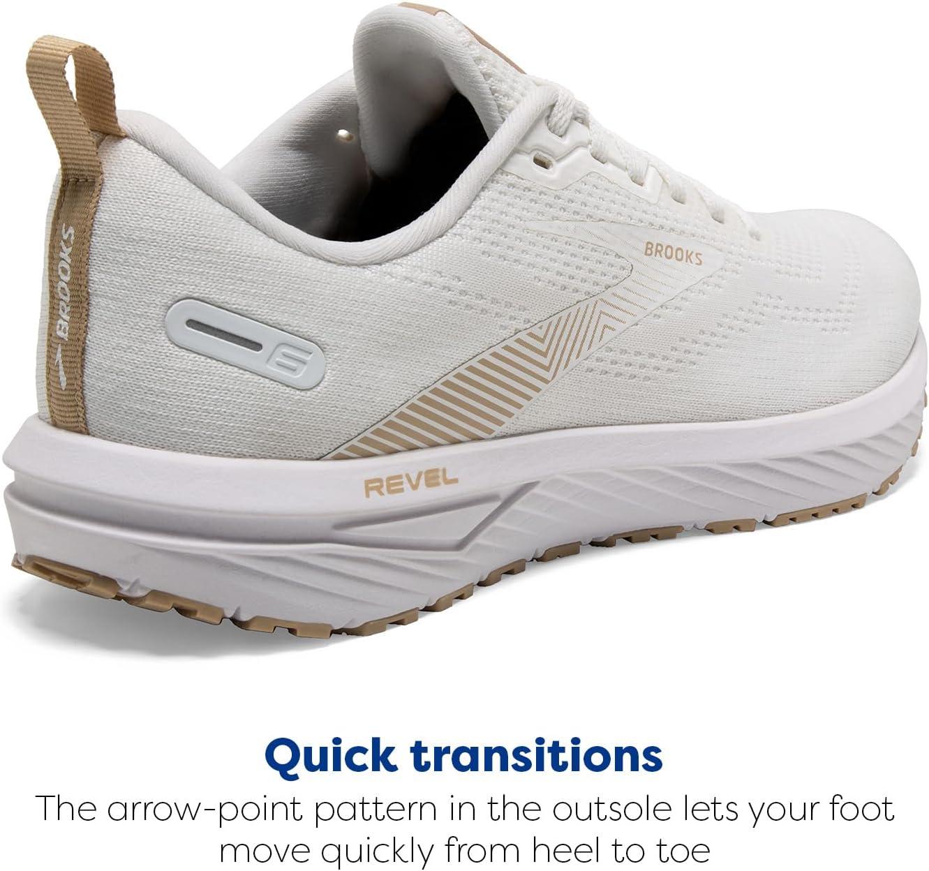 image:imageBrooks Mens Revel 6 Neutral Running ShoeWhiteKhaki