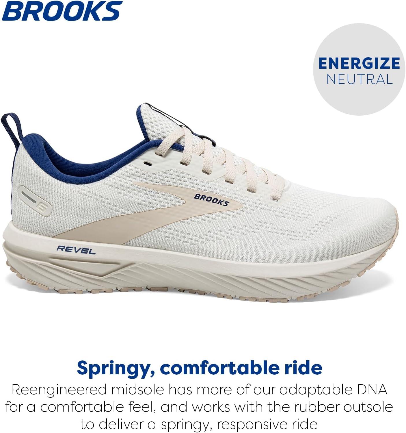 image:imageBrooks Mens Revel 6 Neutral Running ShoeWhiteMarshmallowBlue