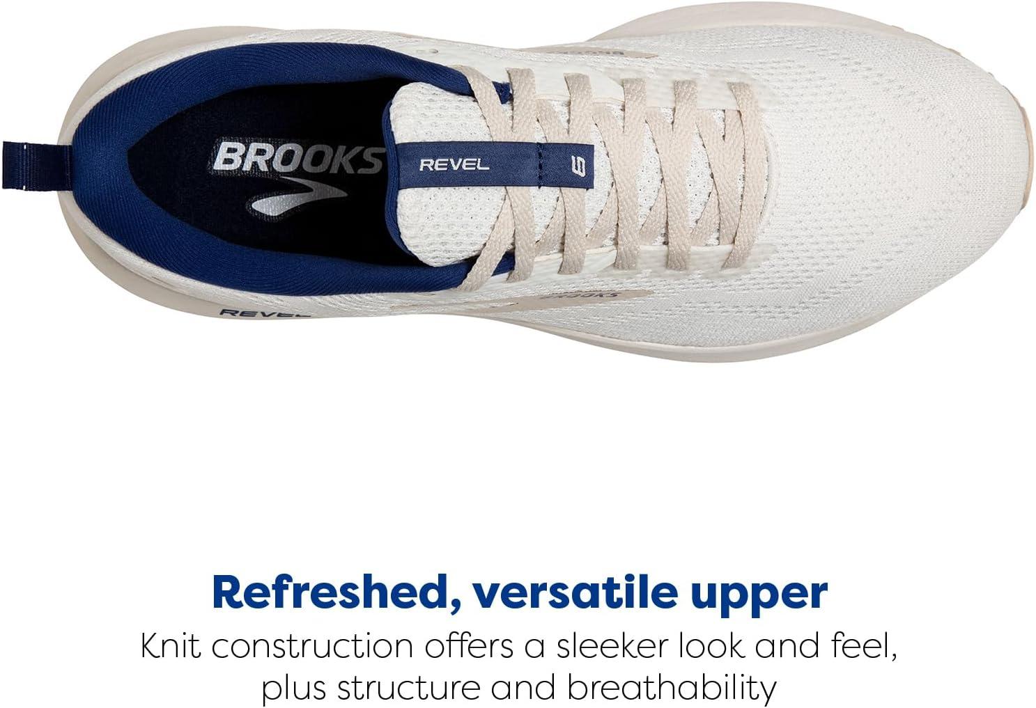image:imageBrooks Mens Revel 6 Neutral Running ShoeWhiteMarshmallowBlue