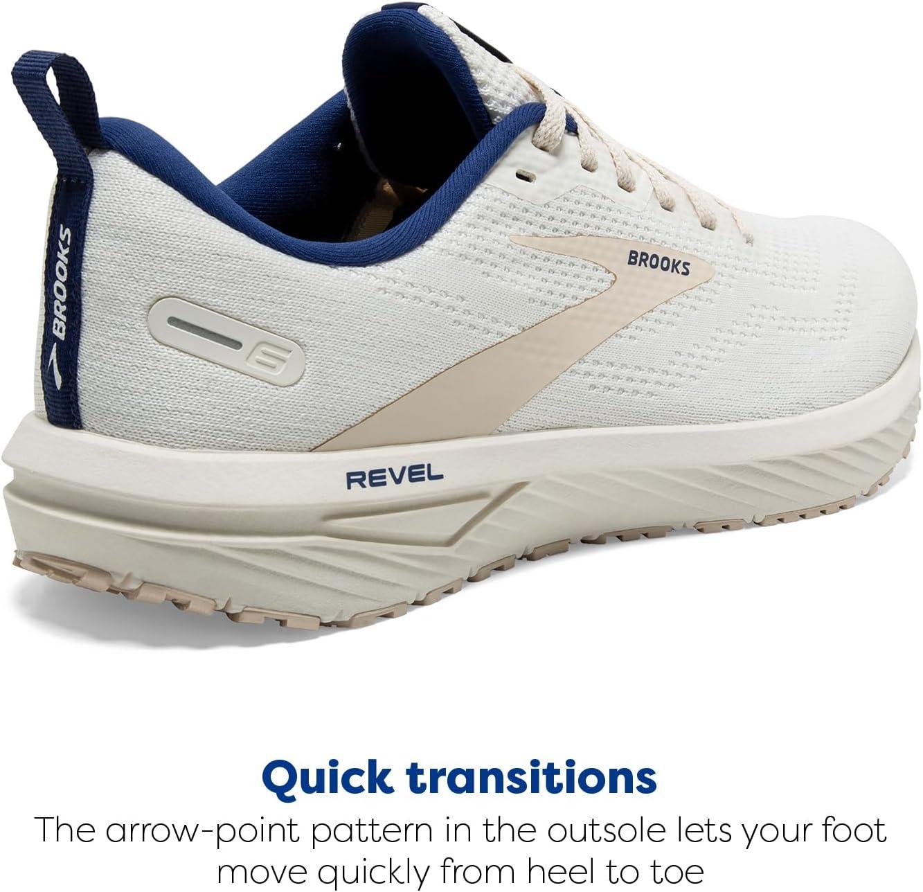 image:imageBrooks Mens Revel 6 Neutral Running ShoeWhiteMarshmallowBlue