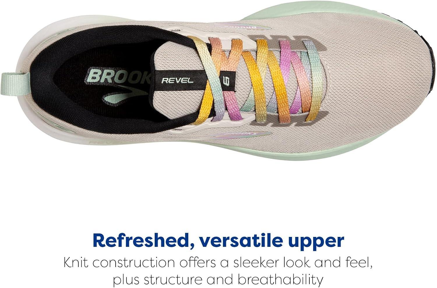 image:imageBrooks Mens Revel 6 Neutral Running ShoeWhiteSilver LiningBlack