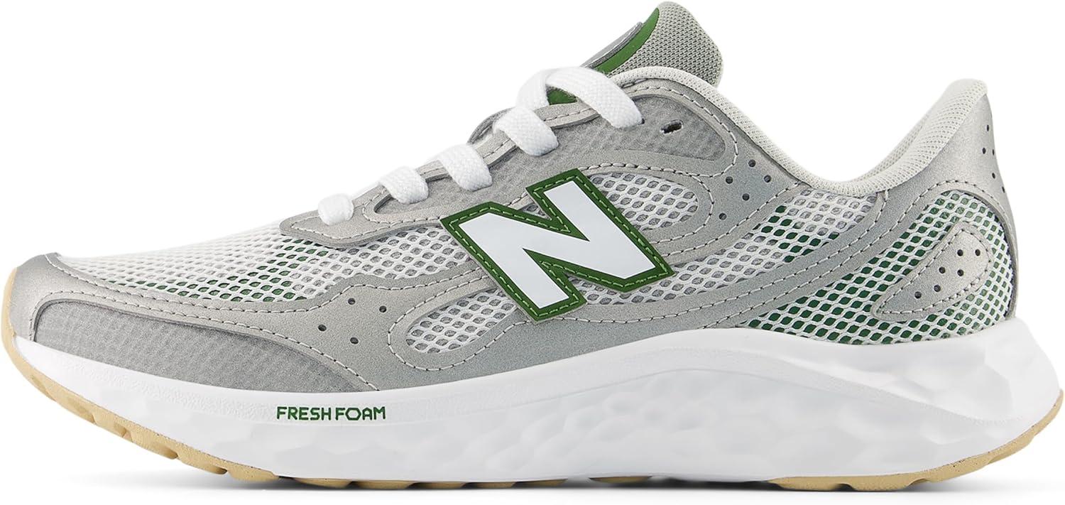 image:imageNew Balance Womens Fresh Foam Arishi V4 Running ShoeRaincloudSilver MetallicDark Alpine Green