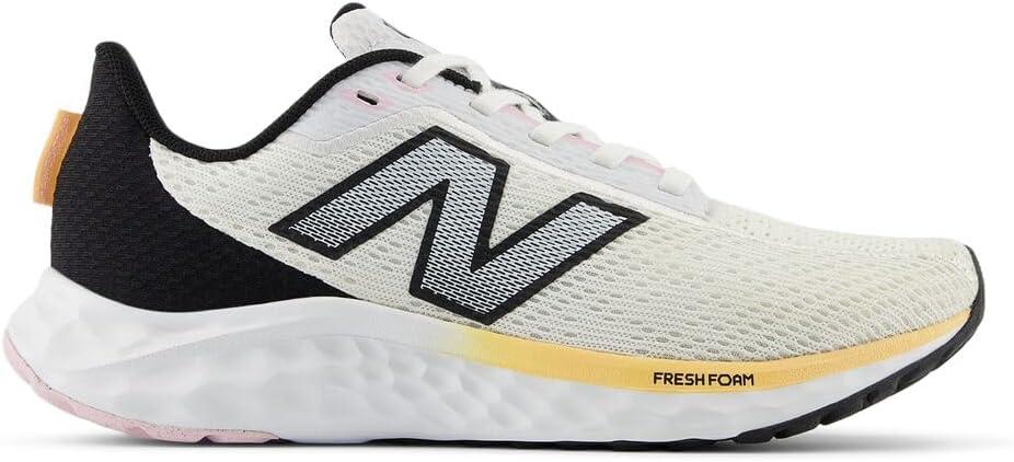 image:imageNew Balance Womens Fresh Foam Arishi V4 Running ShoeWhiteBlackPeach Blossom