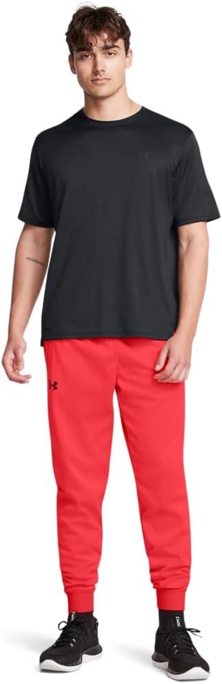 image:imageUnder Armour Mens Armour Fleece Joggers713 Racer Red Black