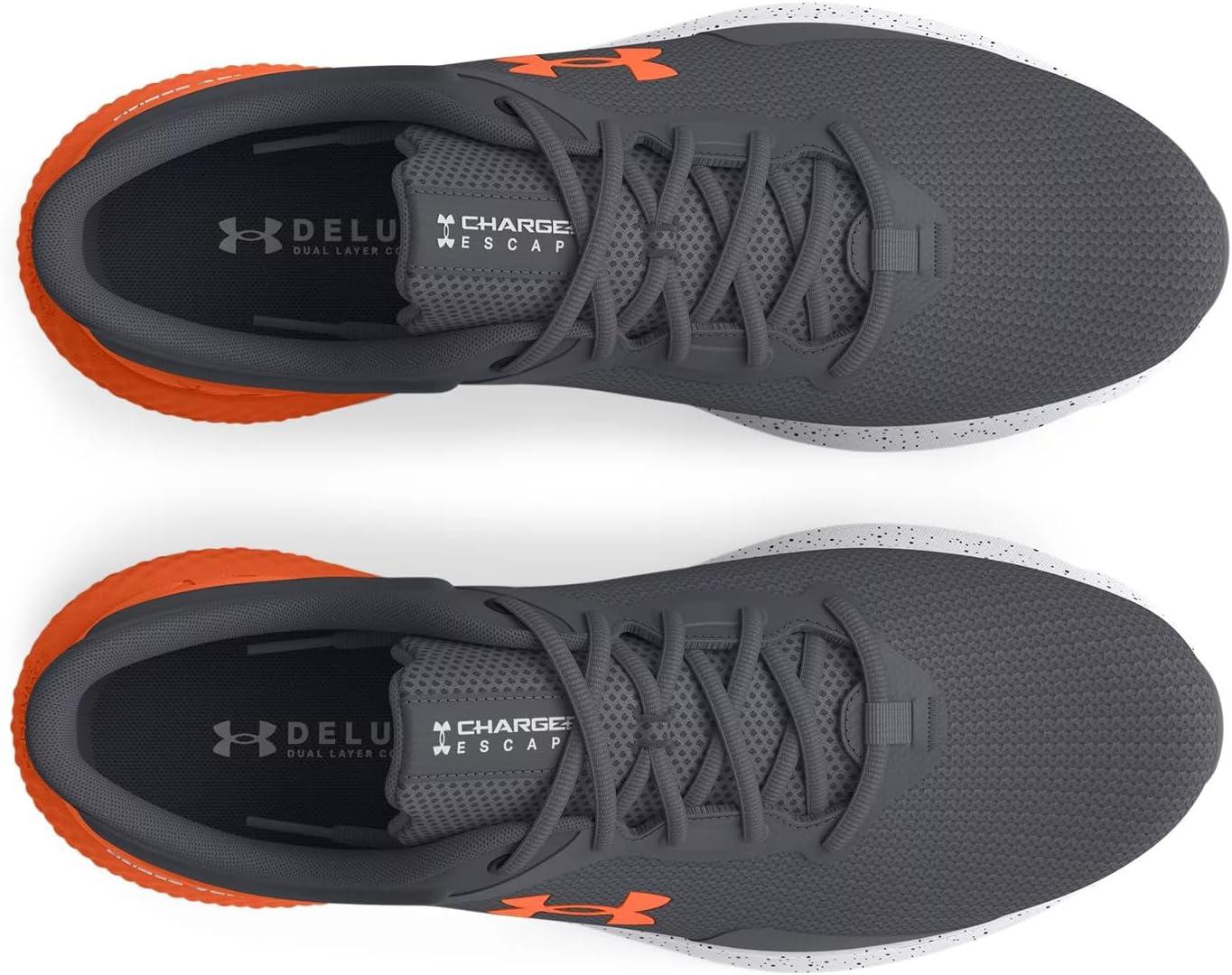 image:imageUnder Armour Mens Charged Escape 4 Running Shoe101 Pitch GrayOrange BlastOrange Blast