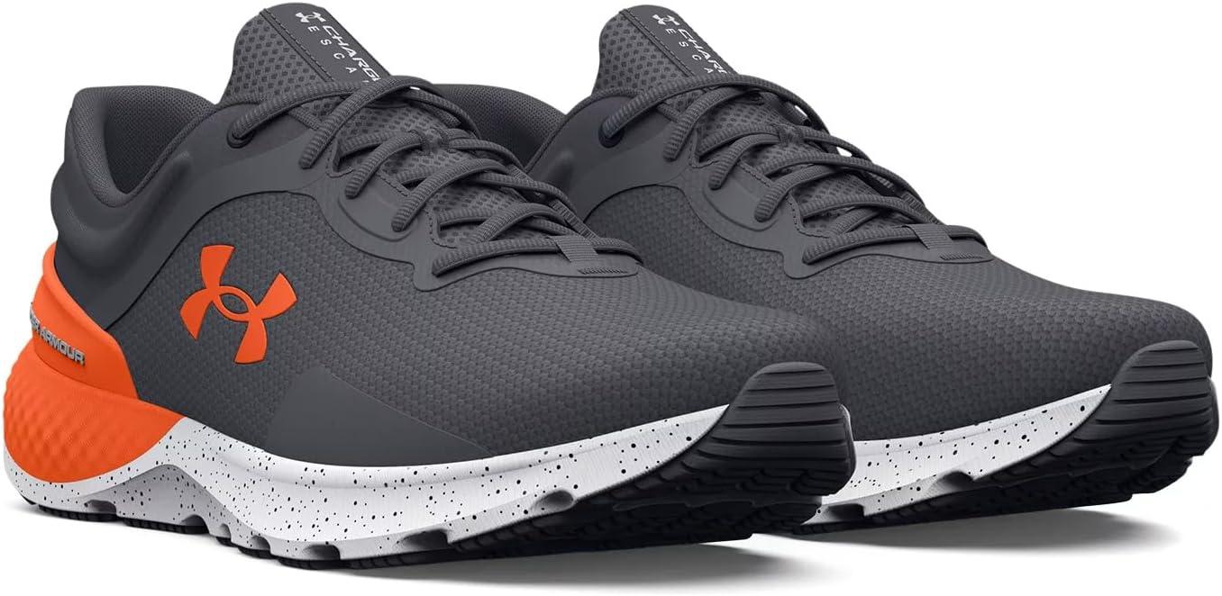 image:imageUnder Armour Mens Charged Escape 4 Running Shoe101 Pitch GrayOrange BlastOrange Blast