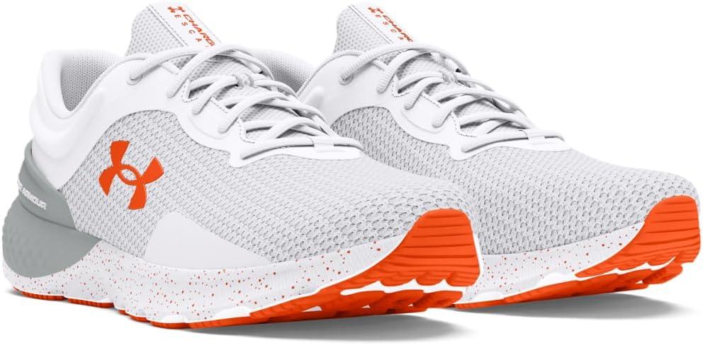 image:imageUnder Armour Mens Charged Escape 4 Running Shoe104 WhiteMod GrayTeam Orange