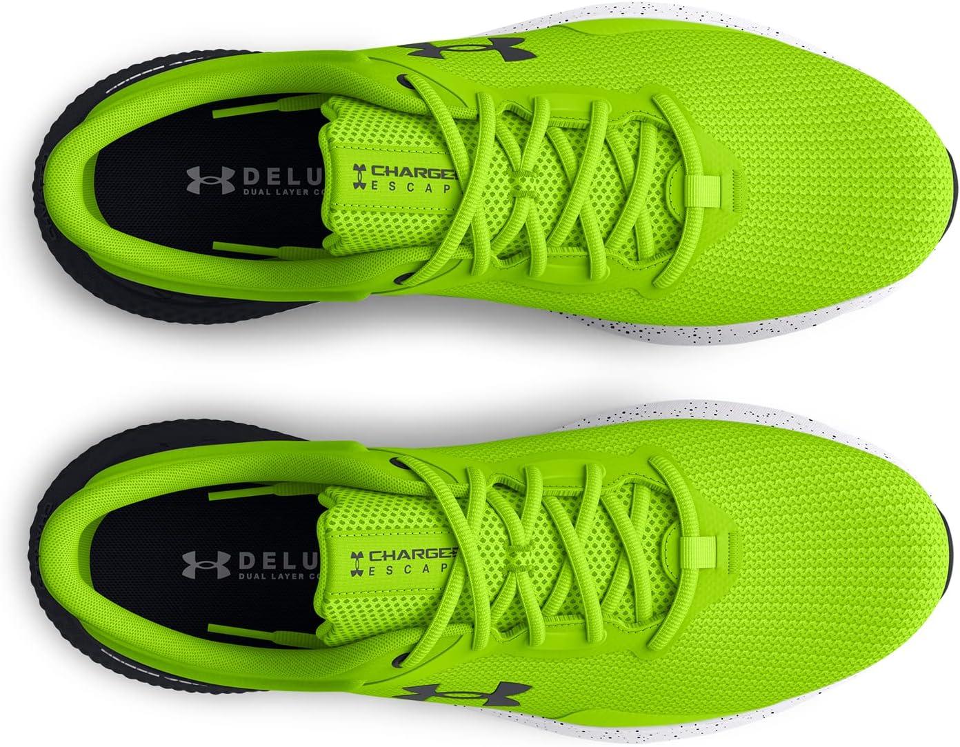 image:imageUnder Armour Mens Charged Escape 4 Running Shoe301 Lime SurgeBlackBlack