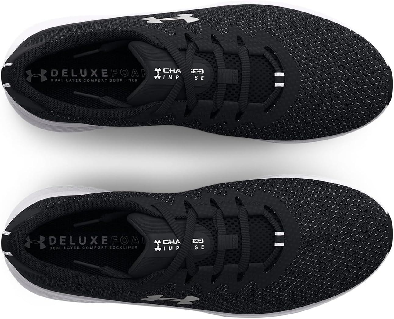 image:imageUnder Armour Mens Charged Impulse 3Running Shoe001 BlackBlackMetallic Silver