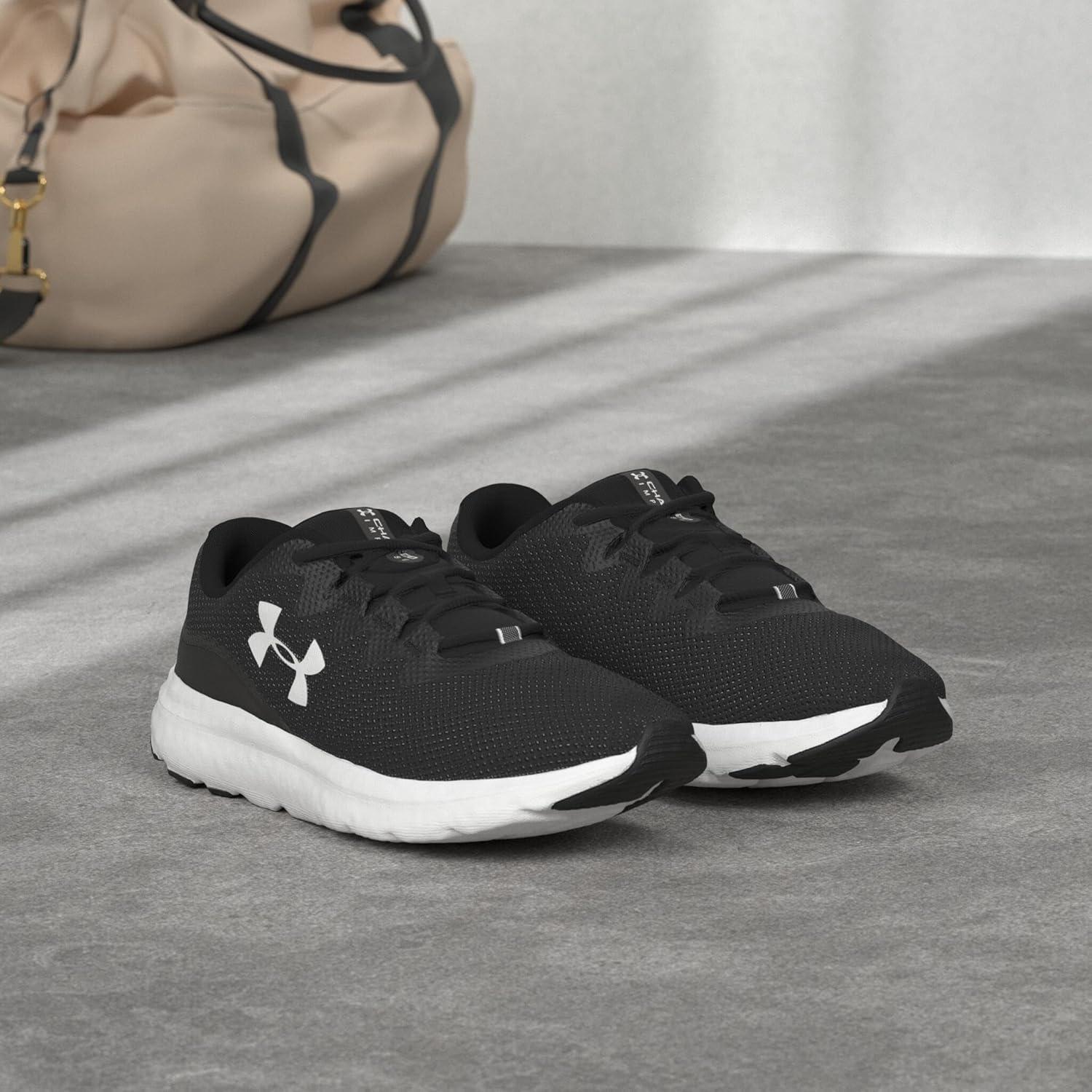 image:imageUnder Armour Mens Charged Impulse 3Running Shoe001 BlackBlackMetallic Silver