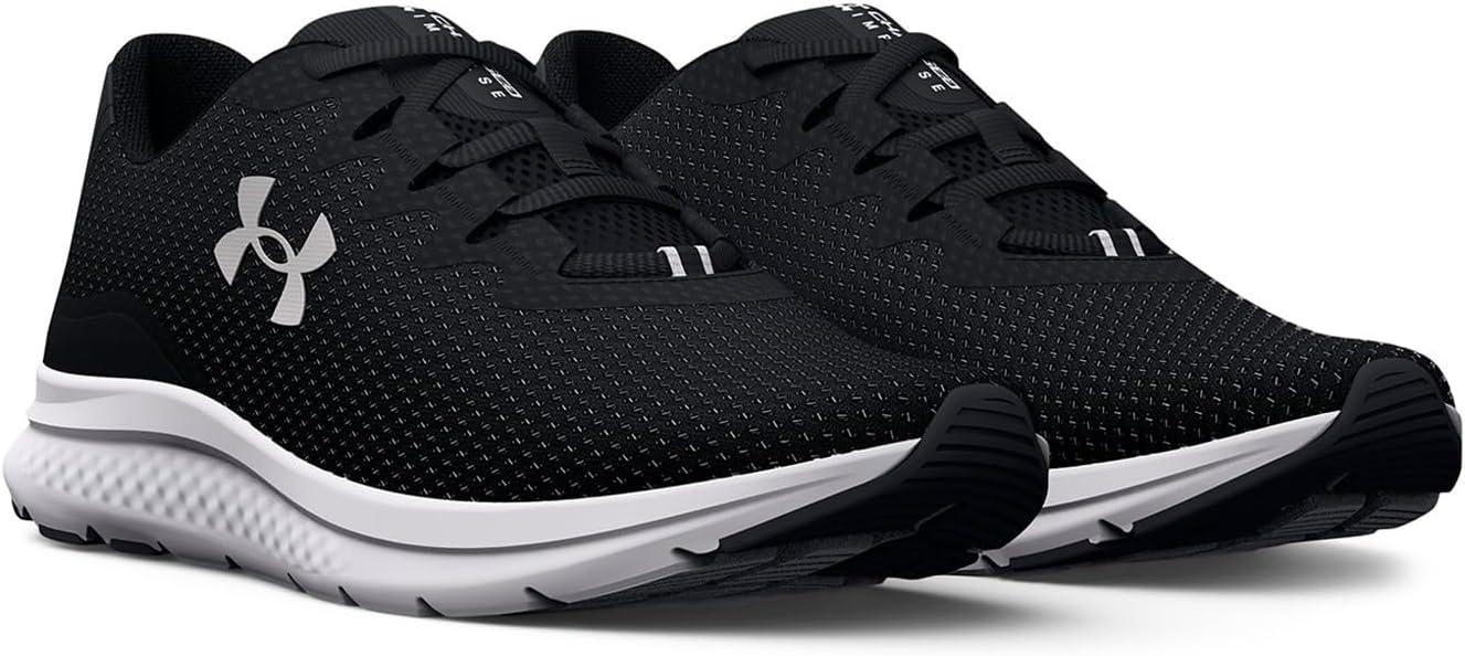 image:imageUnder Armour Mens Charged Impulse 3Running Shoe001 BlackBlackMetallic Silver