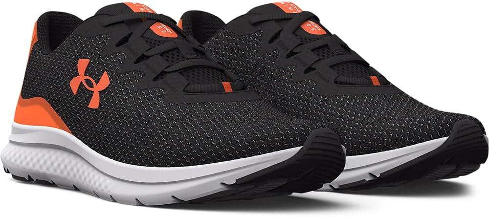 image:imageUnder Armour Mens Charged Impulse 3Running Shoe105 Jet GrayPanic OrangePanic Orange