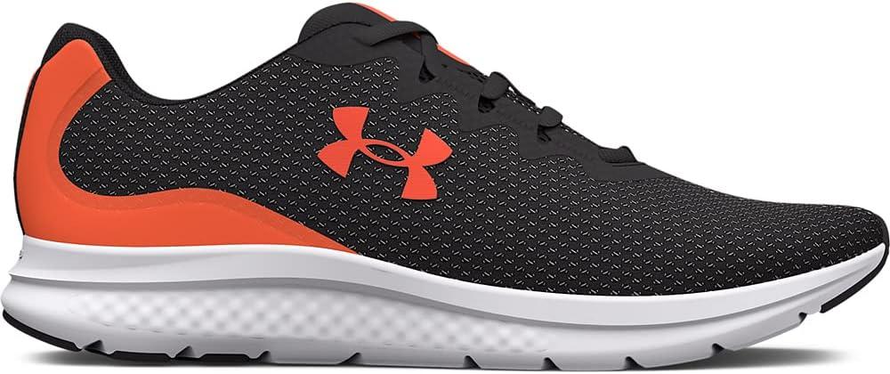 image:imageUnder Armour Mens Charged Impulse 3Running Shoe105 Jet GrayPanic OrangePanic Orange