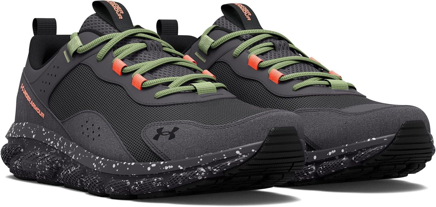 image:imageUnder Armour Mens Charged Verssert SpeckleJet Gray 100Electric Tangerine