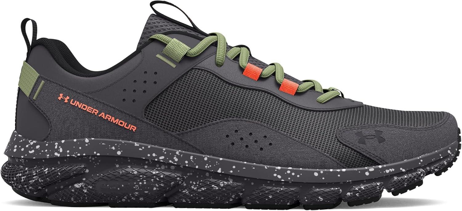 image:imageUnder Armour Mens Charged Verssert SpeckleJet Gray 100Electric Tangerine
