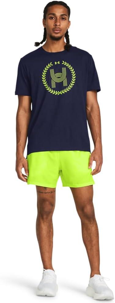image:imageUnder Armour Mens Launch Run 5 Shorts731 Highvis Yellow Highvis Yellow Reflective