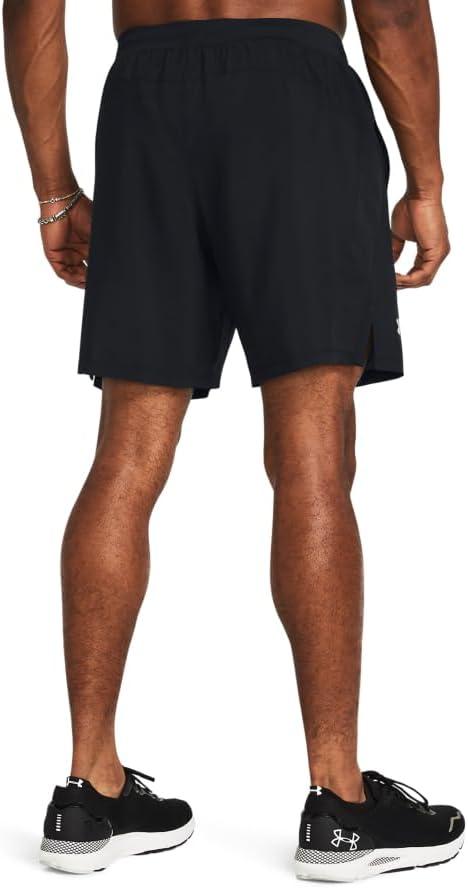 image:imageUnder Armour Mens Launch Stretch Woven 2in1 Shorts001 Black Black Reflective