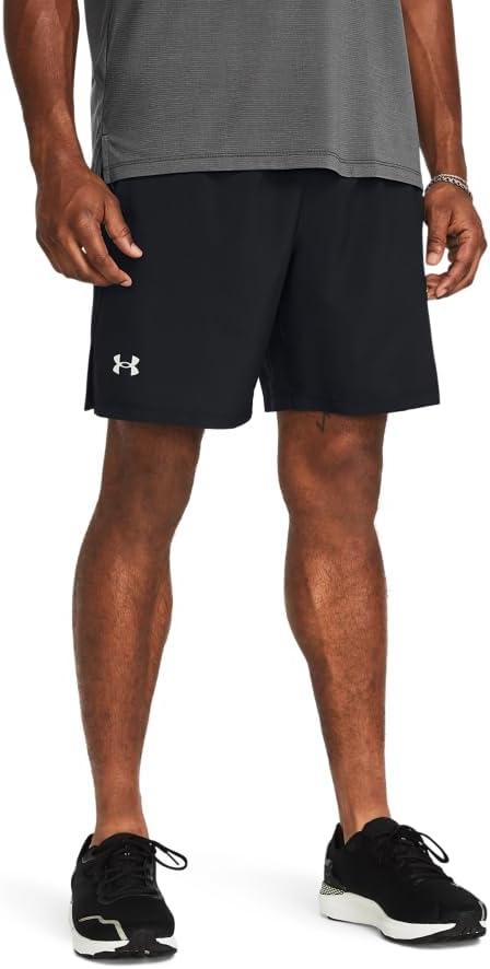 image:imageUnder Armour Mens Launch Stretch Woven 2in1 Shorts001 Black Black Reflective