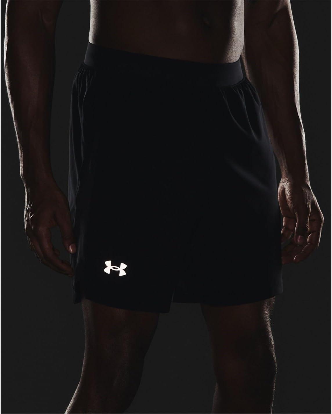 image:imageUnder Armour Mens Launch Stretch Woven 2in1 Shorts001 Black Black Reflective