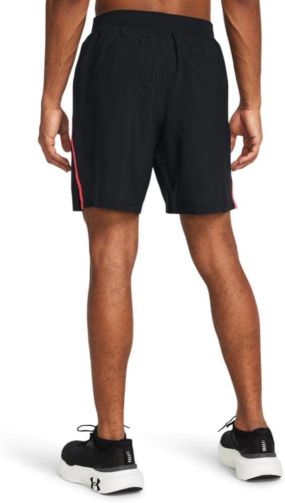 image:imageUnder Armour Mens Launch Stretch Woven 2in1 Shorts003 Black Red Solstice Reflective