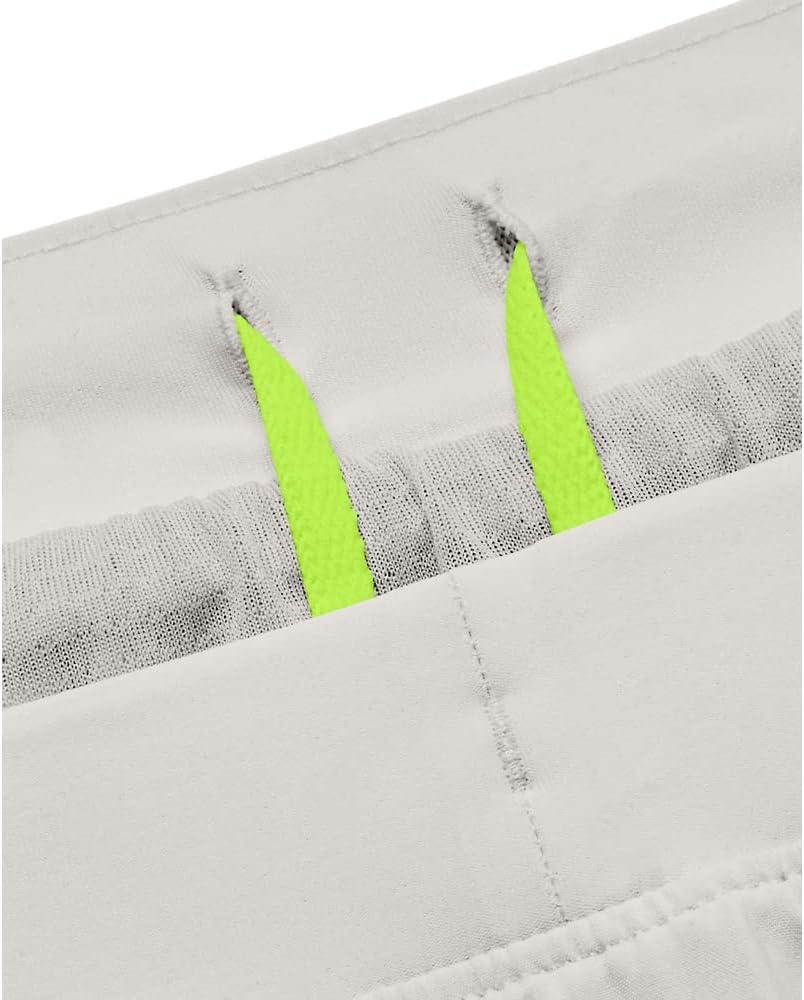 image:imageUnder Armour Mens Launch Stretch Woven 2in1 Shorts006 Gray Mist Lime Surge Reflective