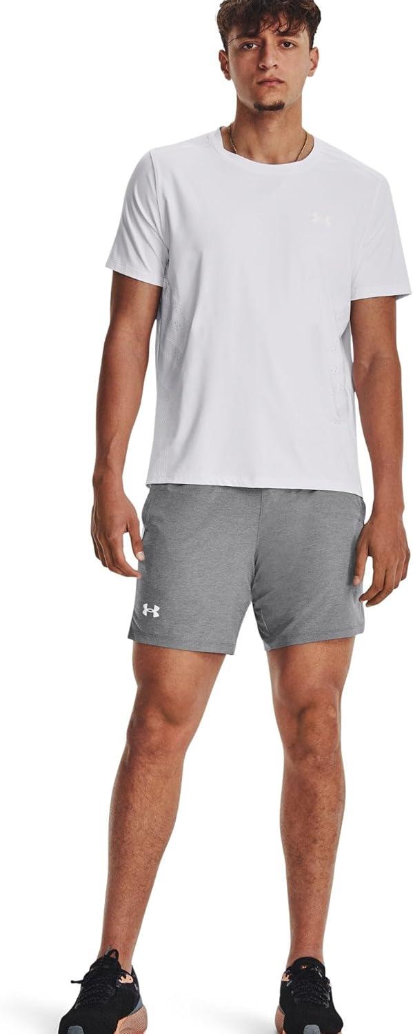 image:imageUnder Armour Mens Launch Stretch Woven 2in1 Shorts011 Mod Gray Mod Gray Reflective